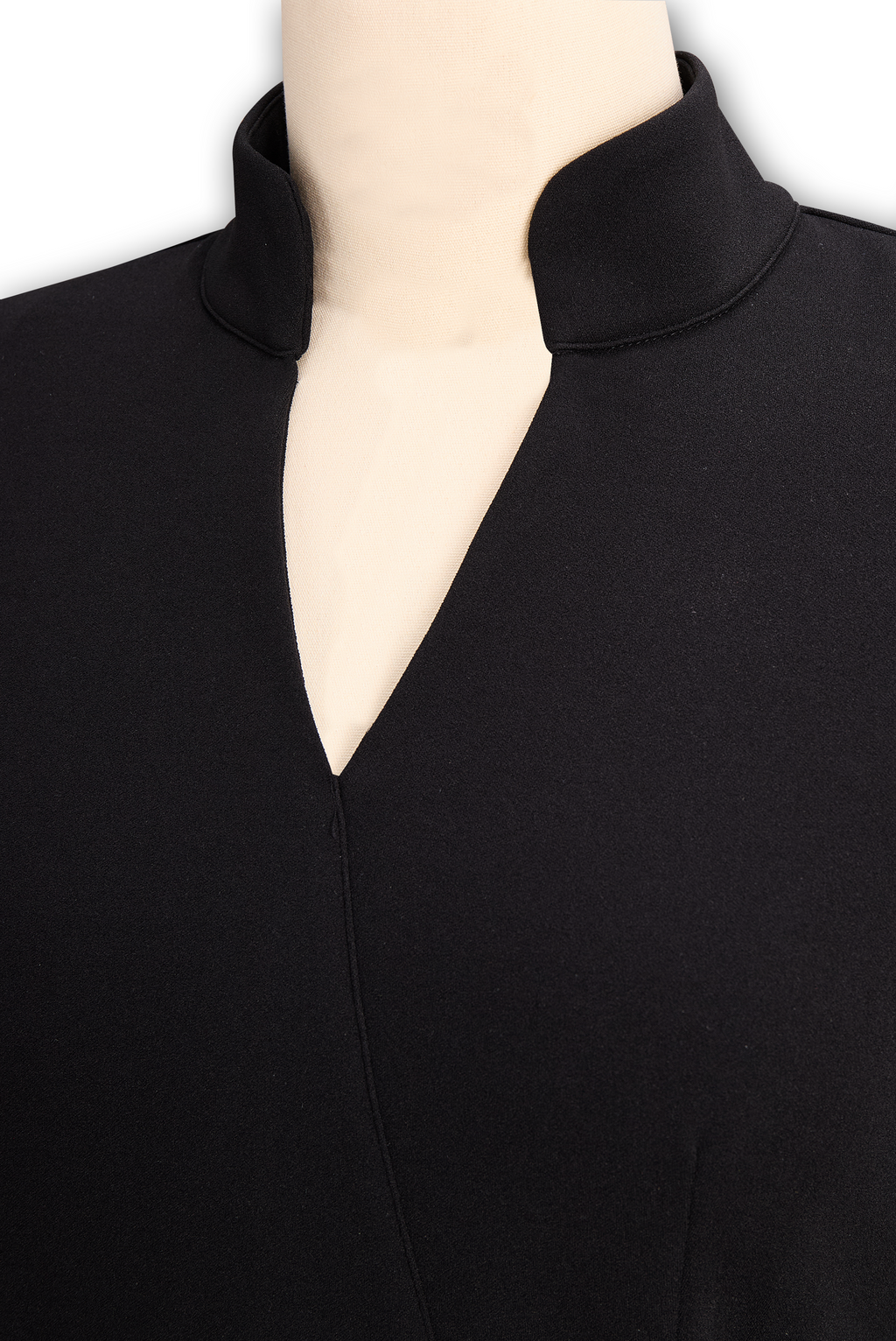 Vestido ajustado cuello mandarín