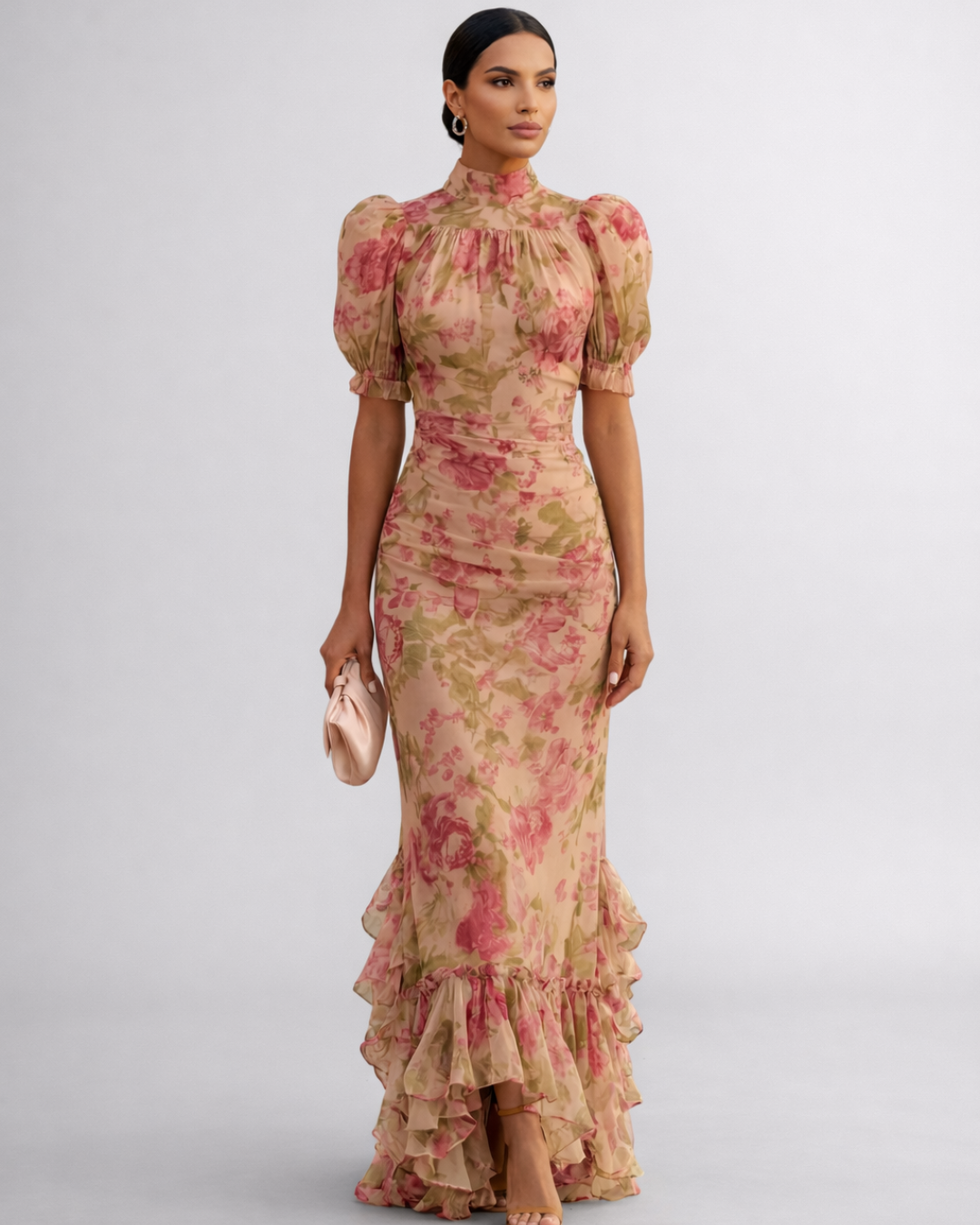 Vestido gasa floral Rosario