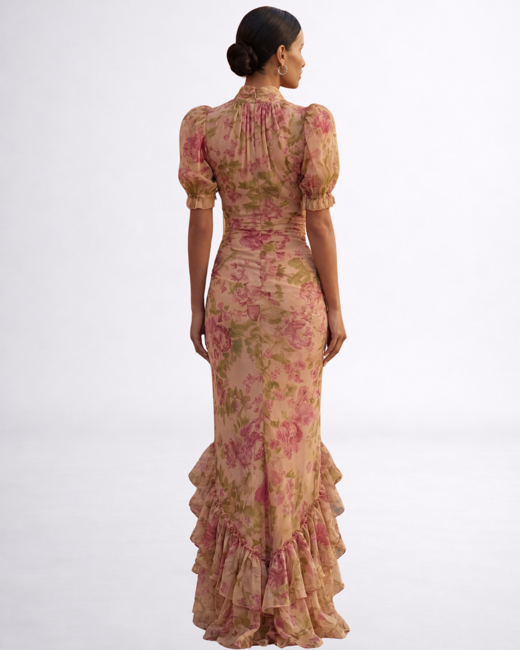 Vestido gasa floral Rosario