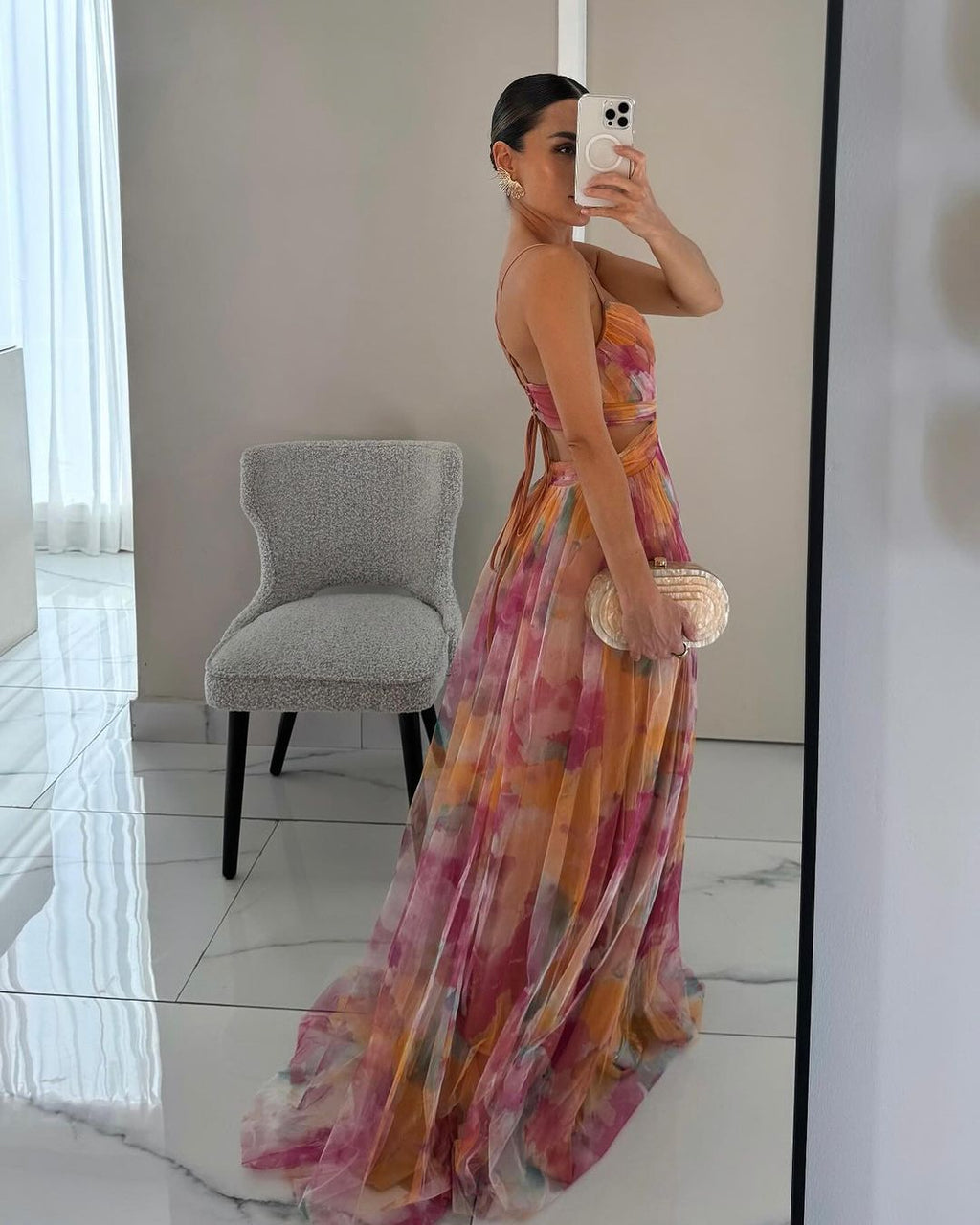Vestido maxi floral Giselle
