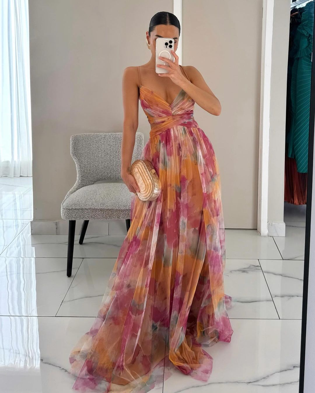 Vestido maxi floral Giselle
