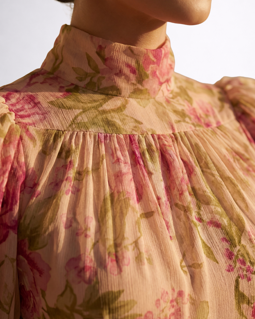 Vestido gasa floral Rosario