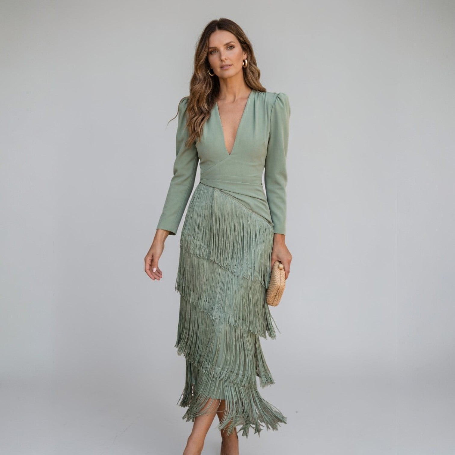 Vestido flecos bohemio Sofía