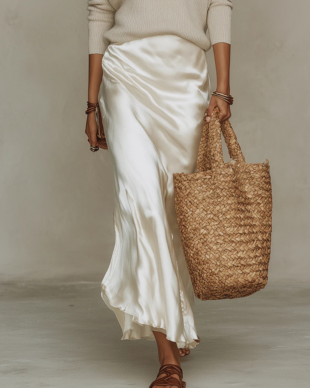Vestido midi satén Elena