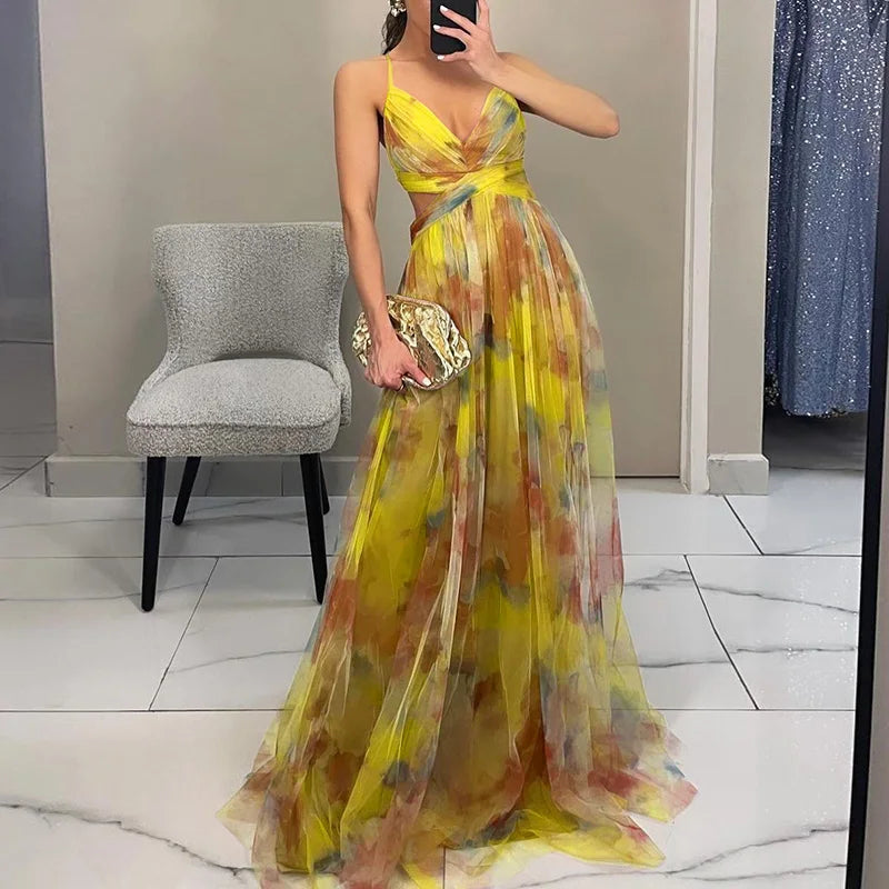 Vestido maxi floral Giselle