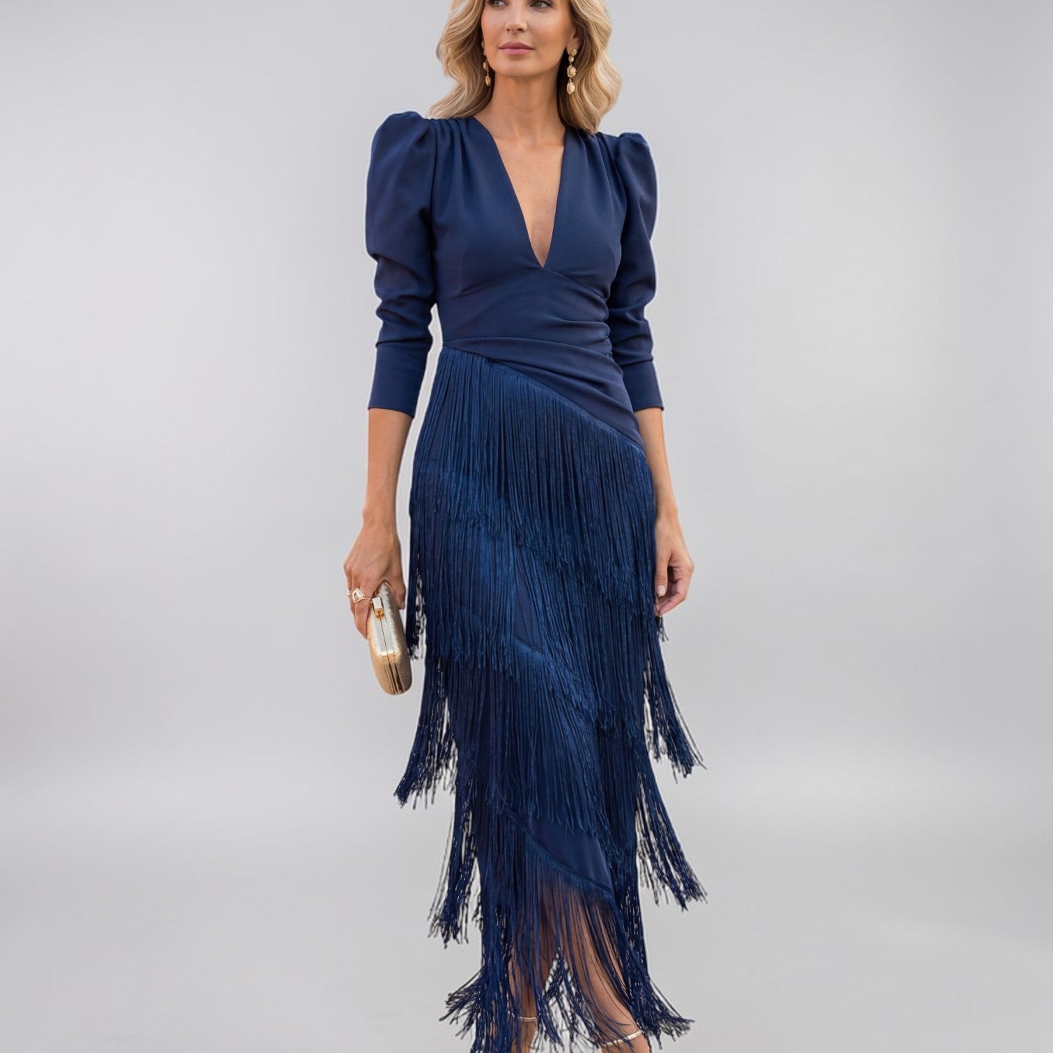 Vestido flecos bohemio