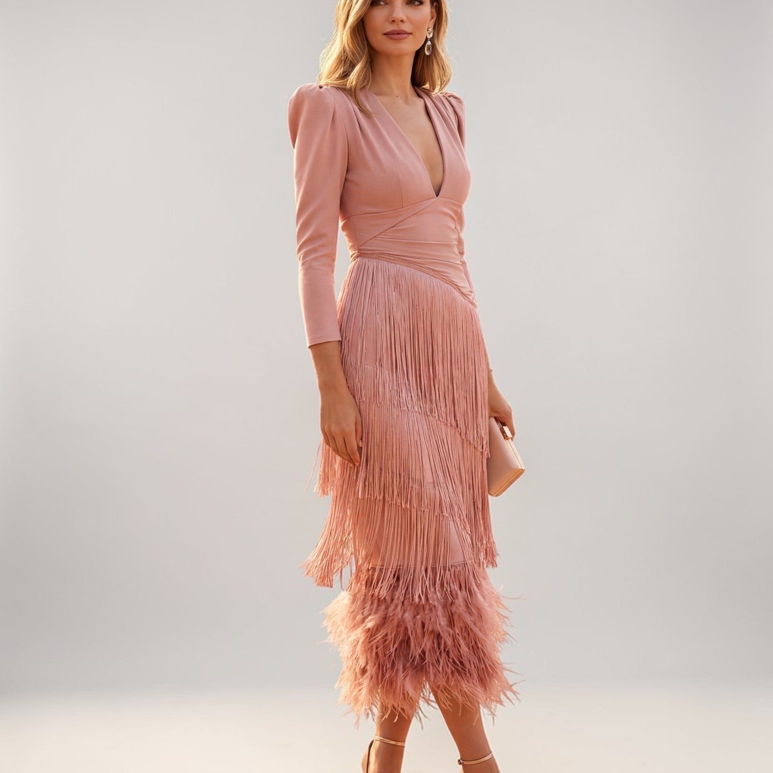 Vestido flecos bohemio Sofía