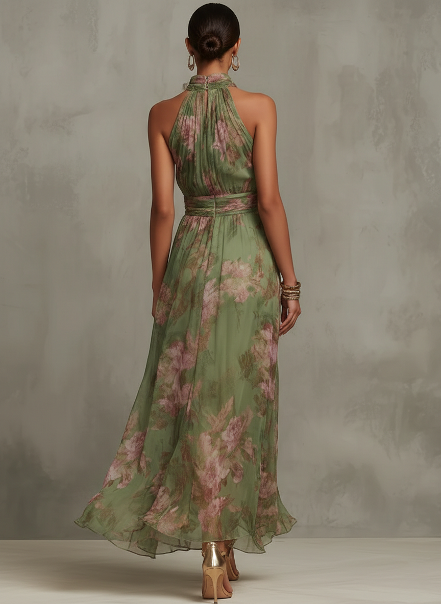 Vestido largo flores Livia