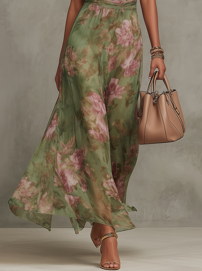 Vestido largo flores Livia