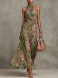 Vestido largo flores Livia