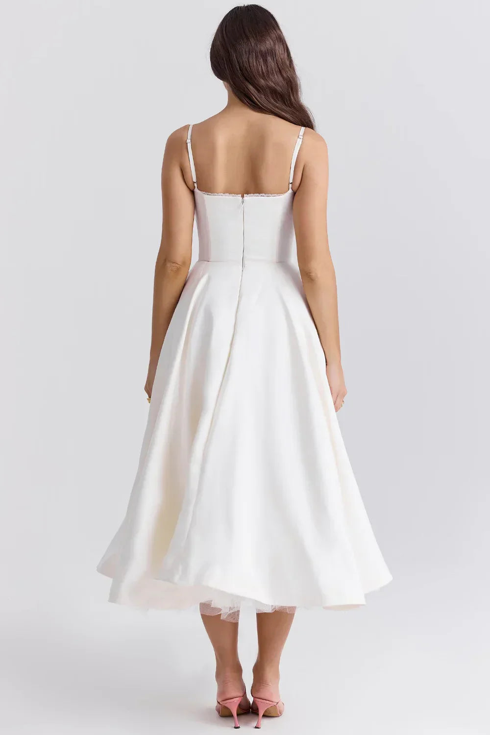 Vestido midi satinado Arielle