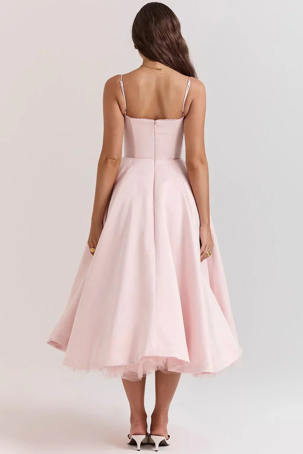 Vestido midi satinado Arielle