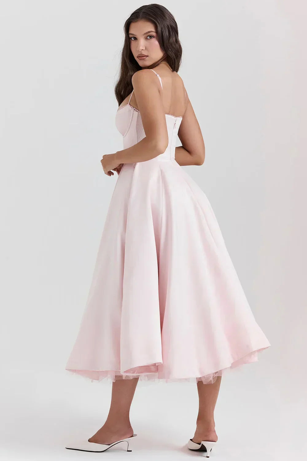 Vestido midi satinado Arielle