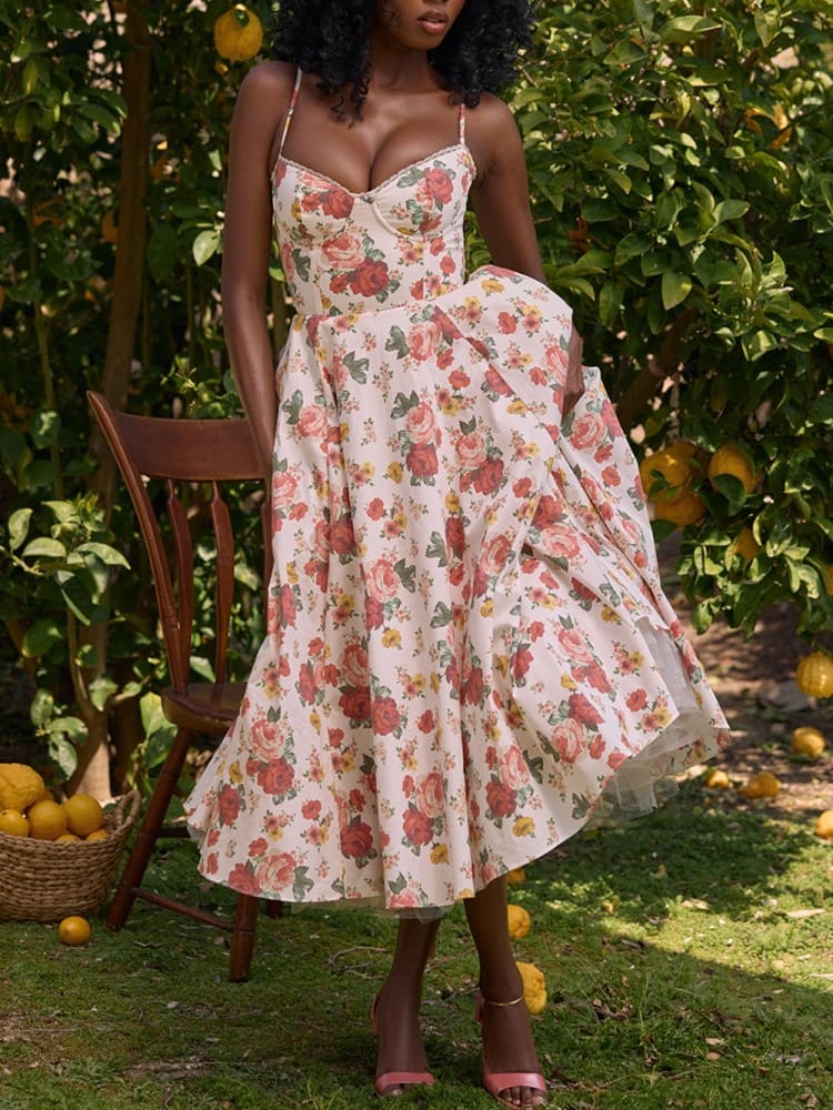 Vestido midi satinado Arielle