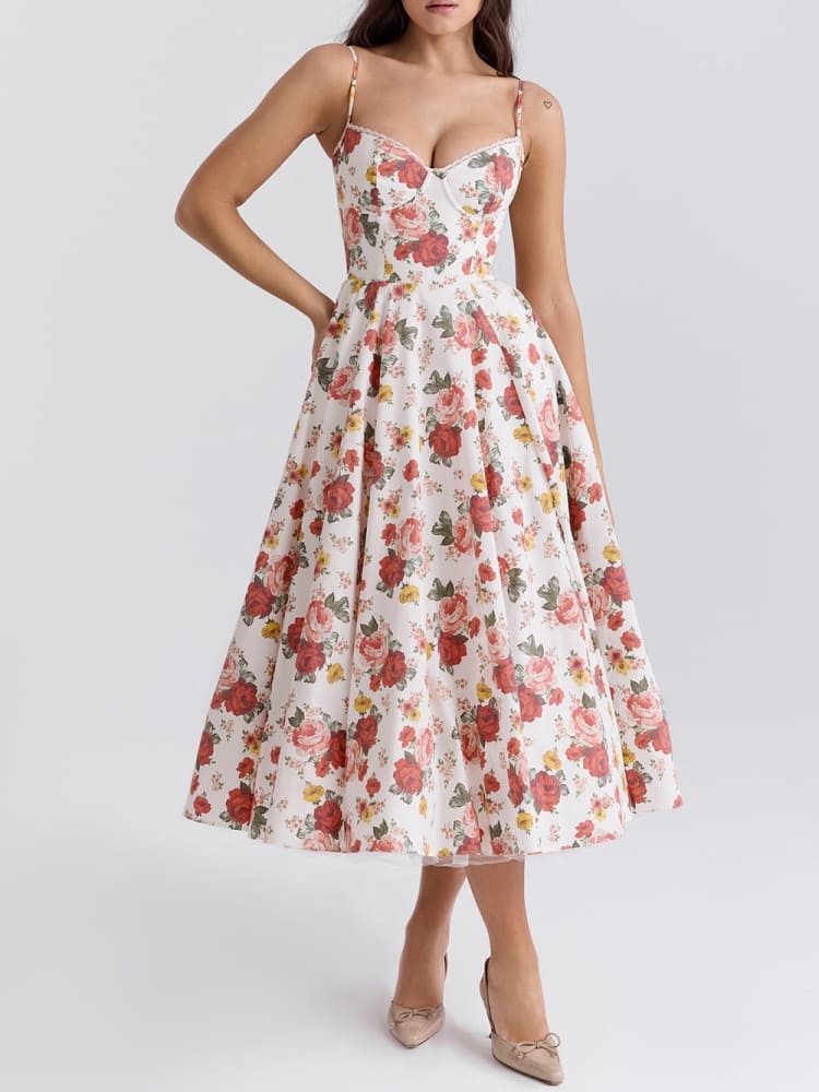 Vestido midi satinado Arielle