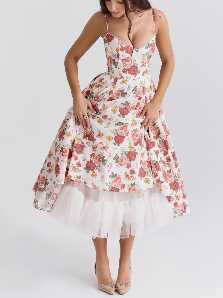 Vestido midi satinado Arielle