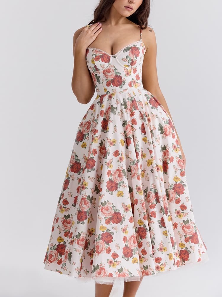 Vestido midi satinado Arielle